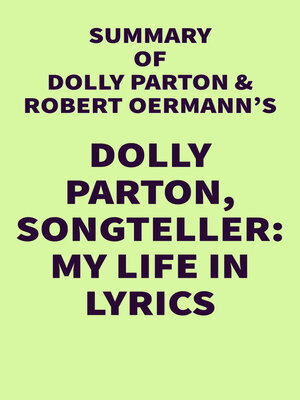 cover image of Summary of Dolly Parton and Robert Oermann's Dolly Parton, Songteller